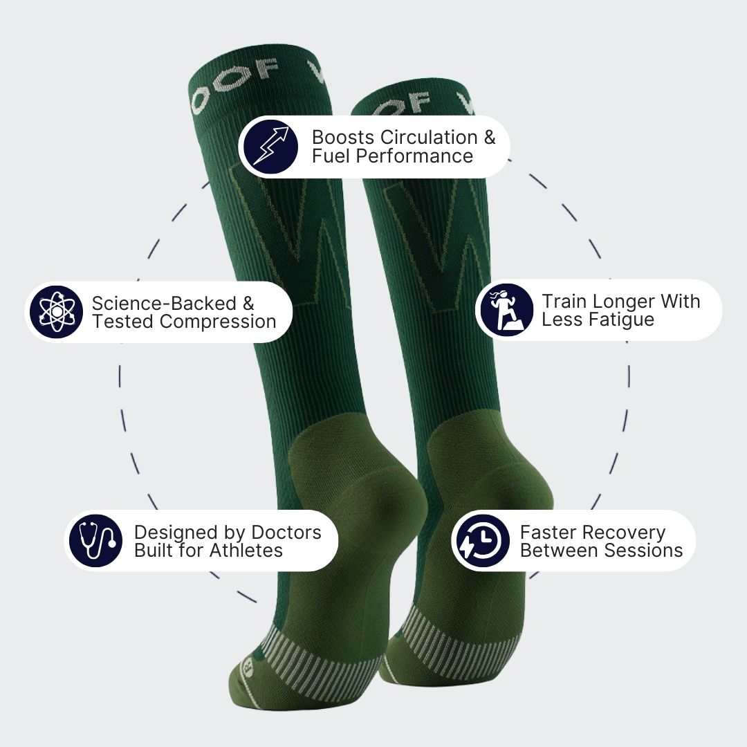 Green Performance Compression Socks