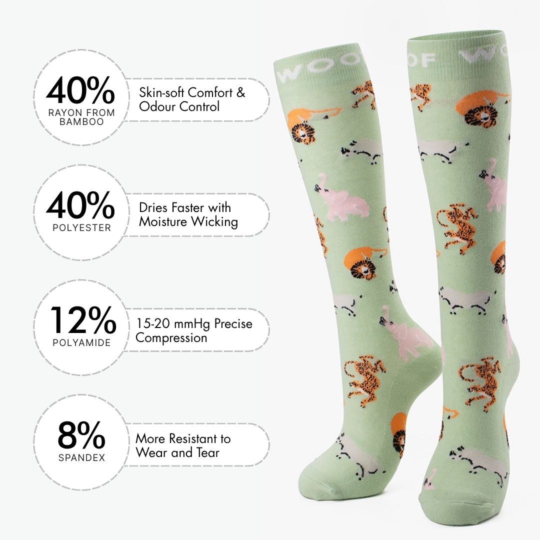 Wild Savanna Bamboo Compression Socks