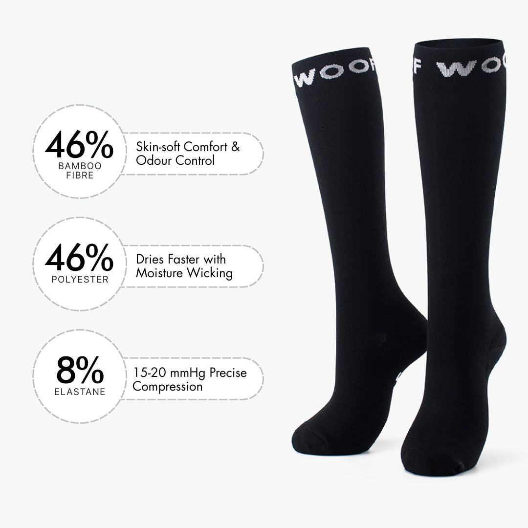Black Bamboo Compression Socks