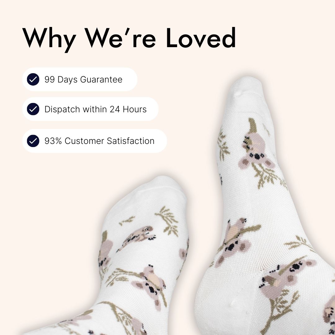 Onigiri Panda Bamboo Compression Socks